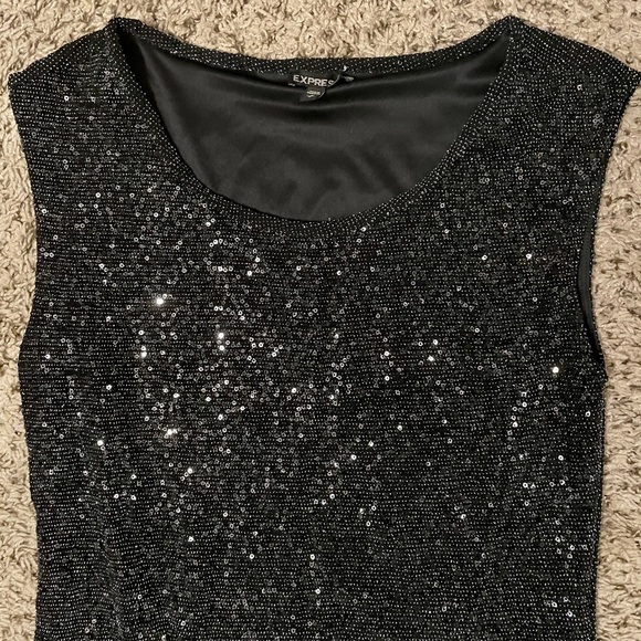 Black Shimmer Sheath Dress from Express - Picture 2 of 4